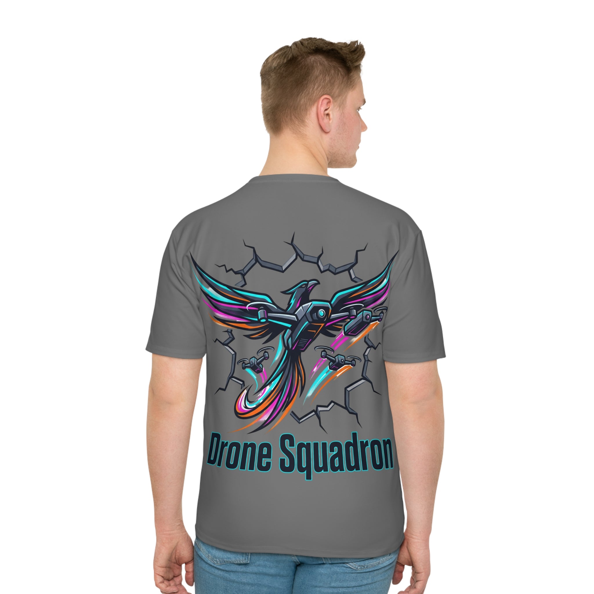 Drone Squadron Graphic T-Shirt — Futuristic Phoenix Drone Design