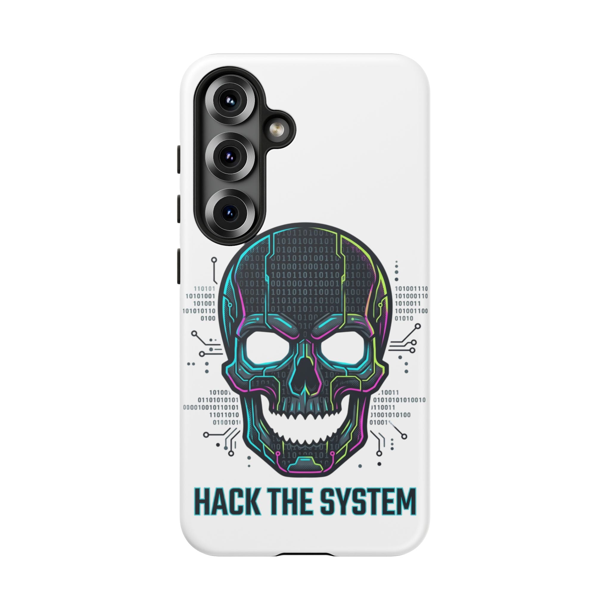 HACK THE SYSTEM Tough Cases — Protective Phone Case with Bold Slogan