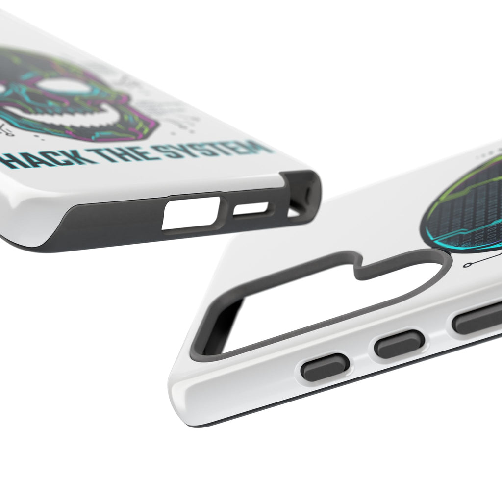 HACK THE SYSTEM Tough Cases — Protective Phone Case with Bold Slogan