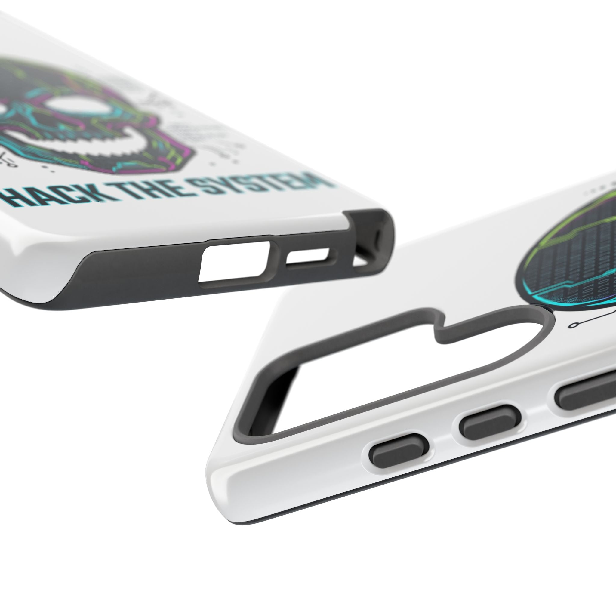 HACK THE SYSTEM Tough Cases — Protective Phone Case with Bold Slogan