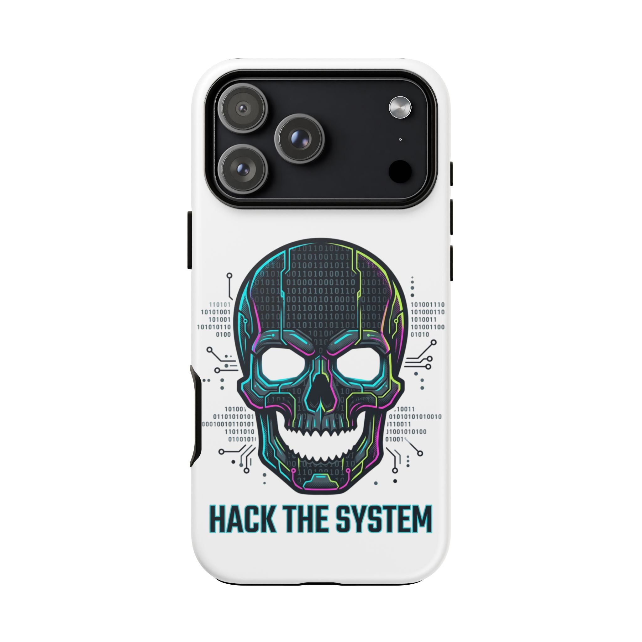 HACK THE SYSTEM Tough Cases — Protective Phone Case with Bold Slogan