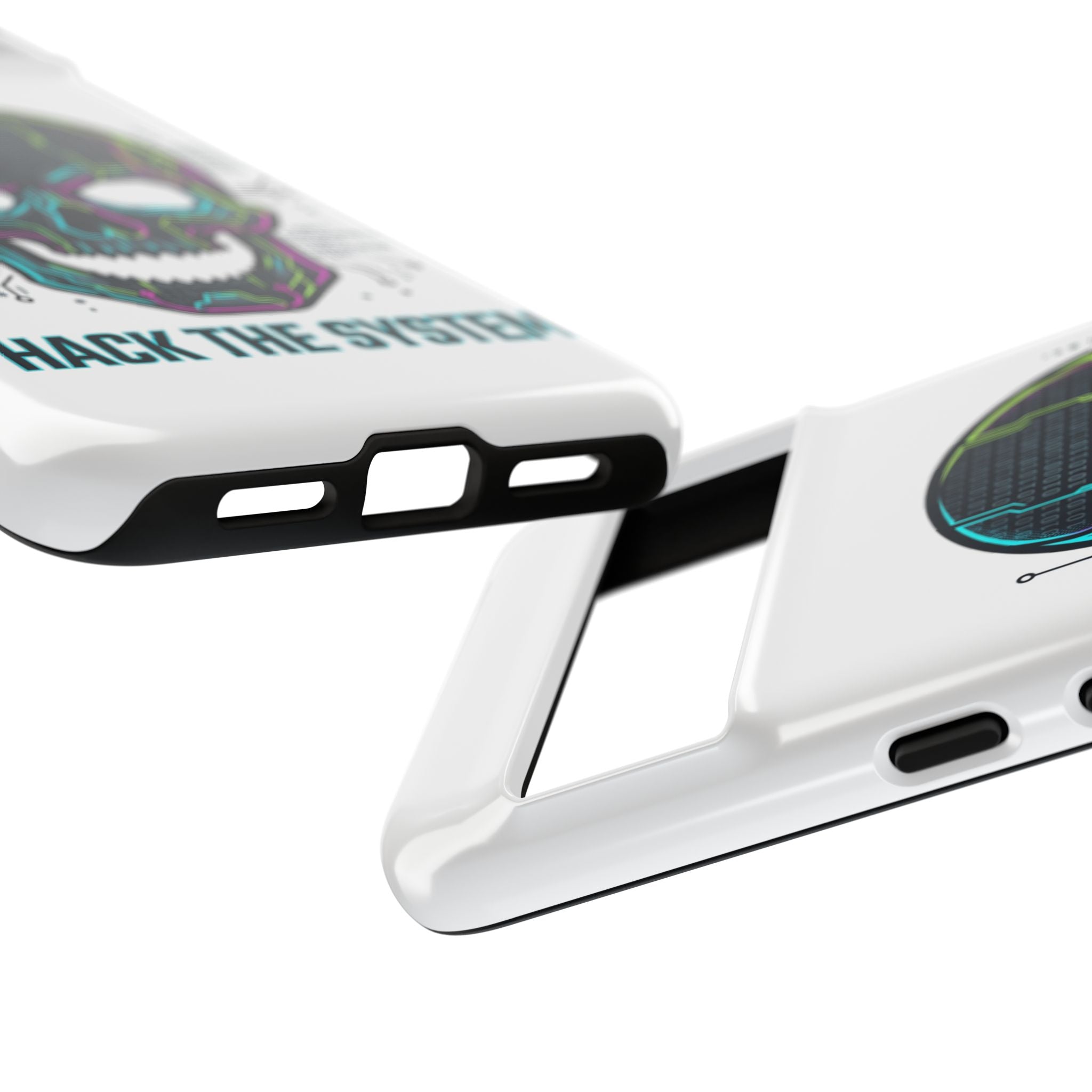 HACK THE SYSTEM Tough Cases — Protective Phone Case with Bold Slogan