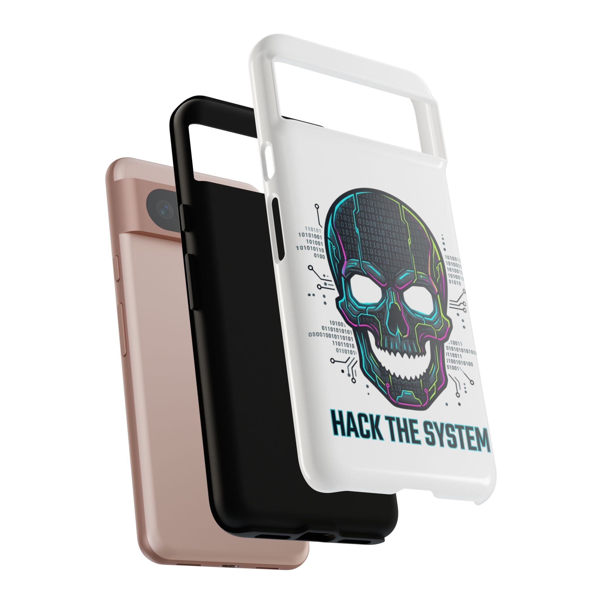 HACK THE SYSTEM Tough Cases — Protective Phone Case with Bold Slogan