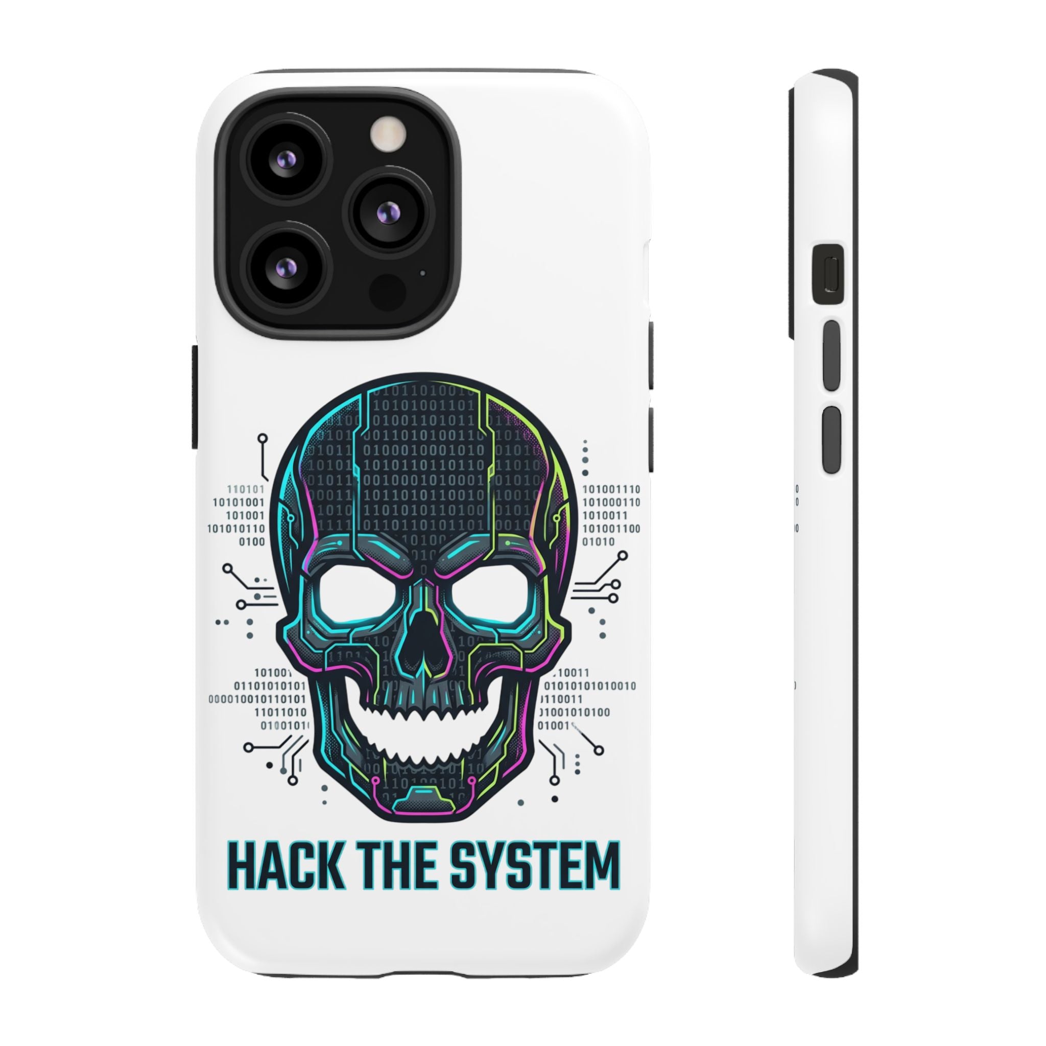 HACK THE SYSTEM Tough Cases — Protective Phone Case with Bold Slogan