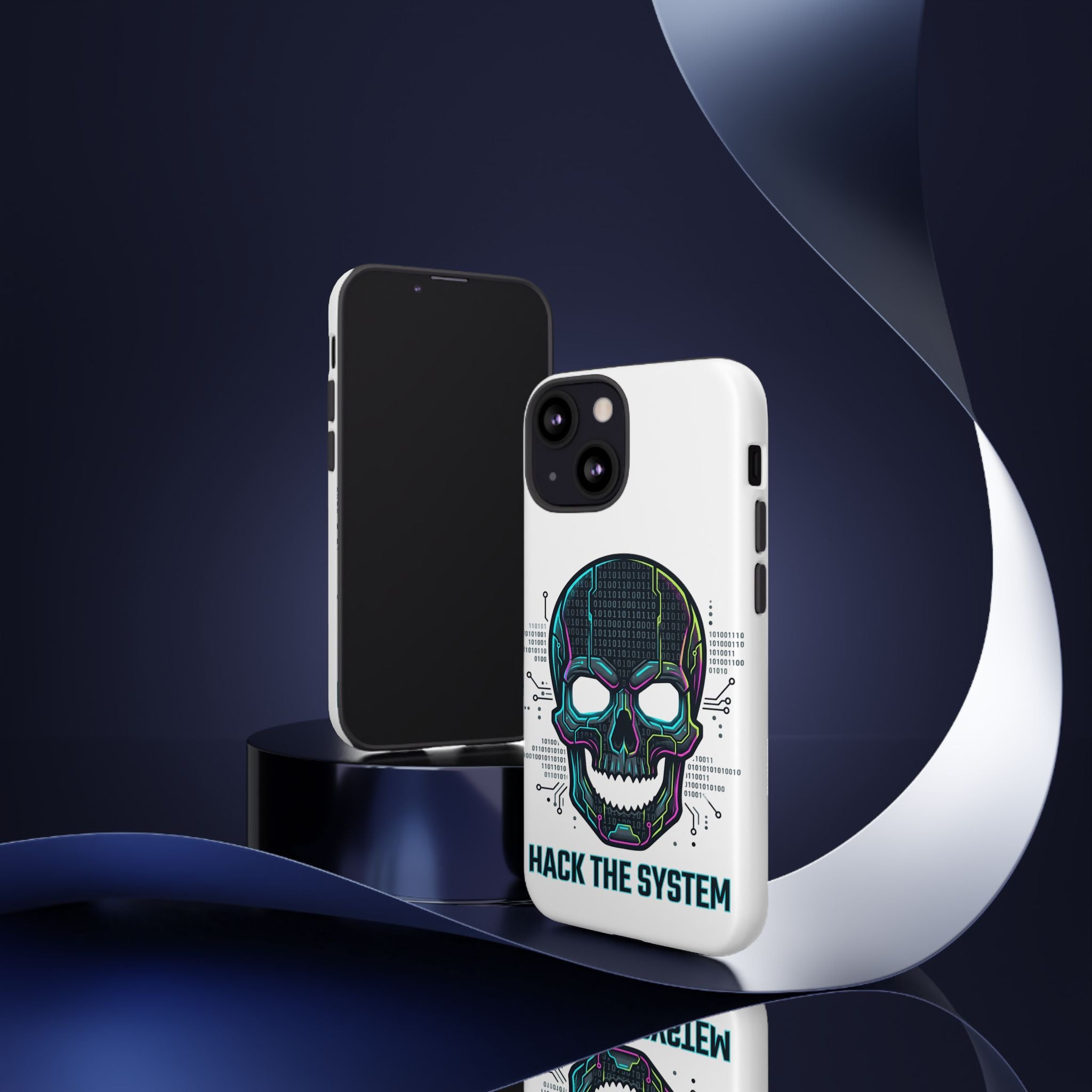 HACK THE SYSTEM Tough Cases — Protective Phone Case with Bold Slogan
