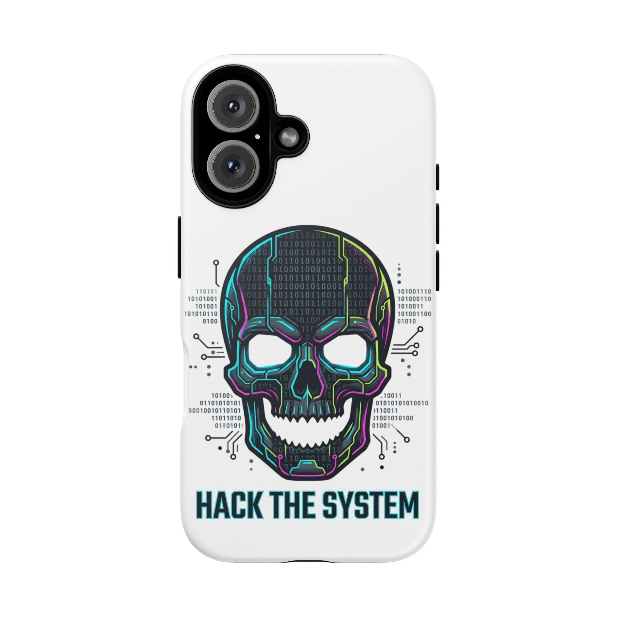 HACK THE SYSTEM Tough Cases — Protective Phone Case with Bold Slogan