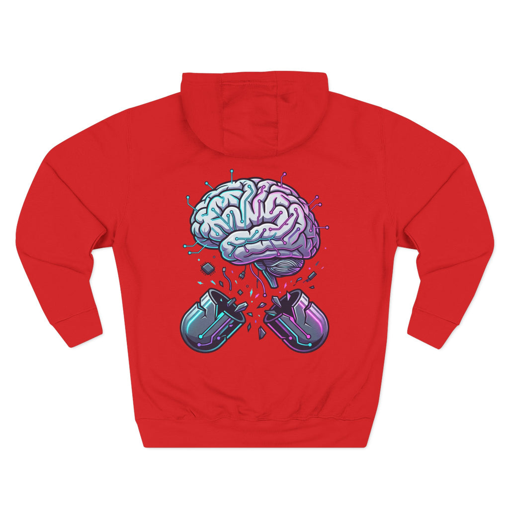 Brain Capsule Hoodie — Neurotech Graphic Fleece Pullover
