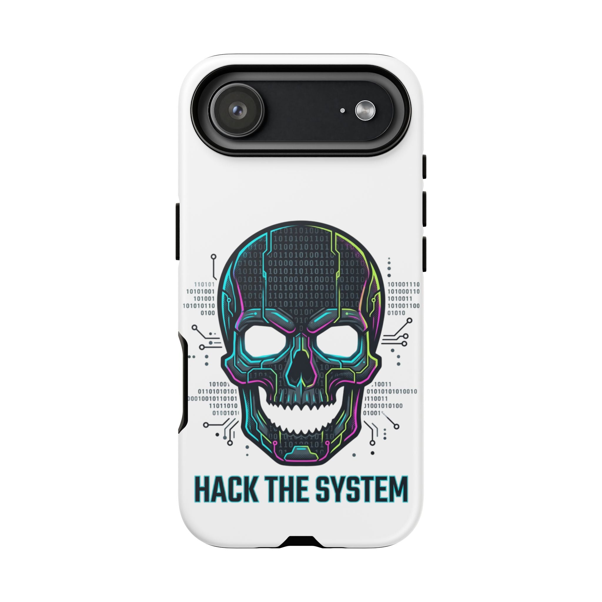 HACK THE SYSTEM Tough Cases — Protective Phone Case with Bold Slogan