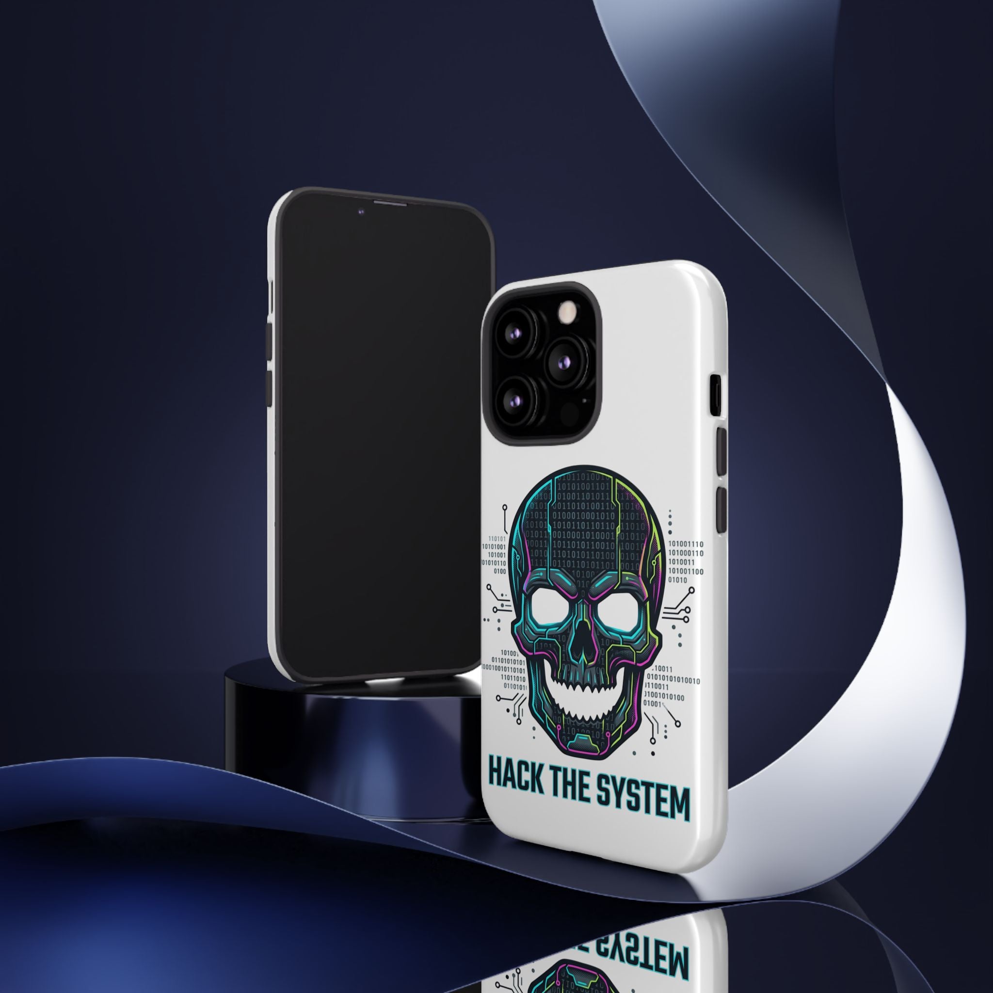 HACK THE SYSTEM Tough Cases — Protective Phone Case with Bold Slogan