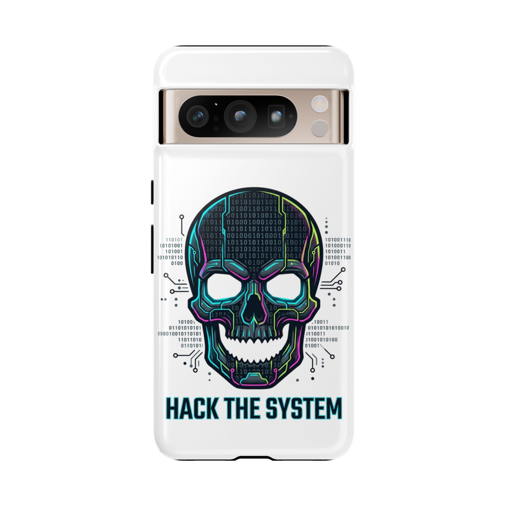 HACK THE SYSTEM Tough Cases — Protective Phone Case with Bold Slogan