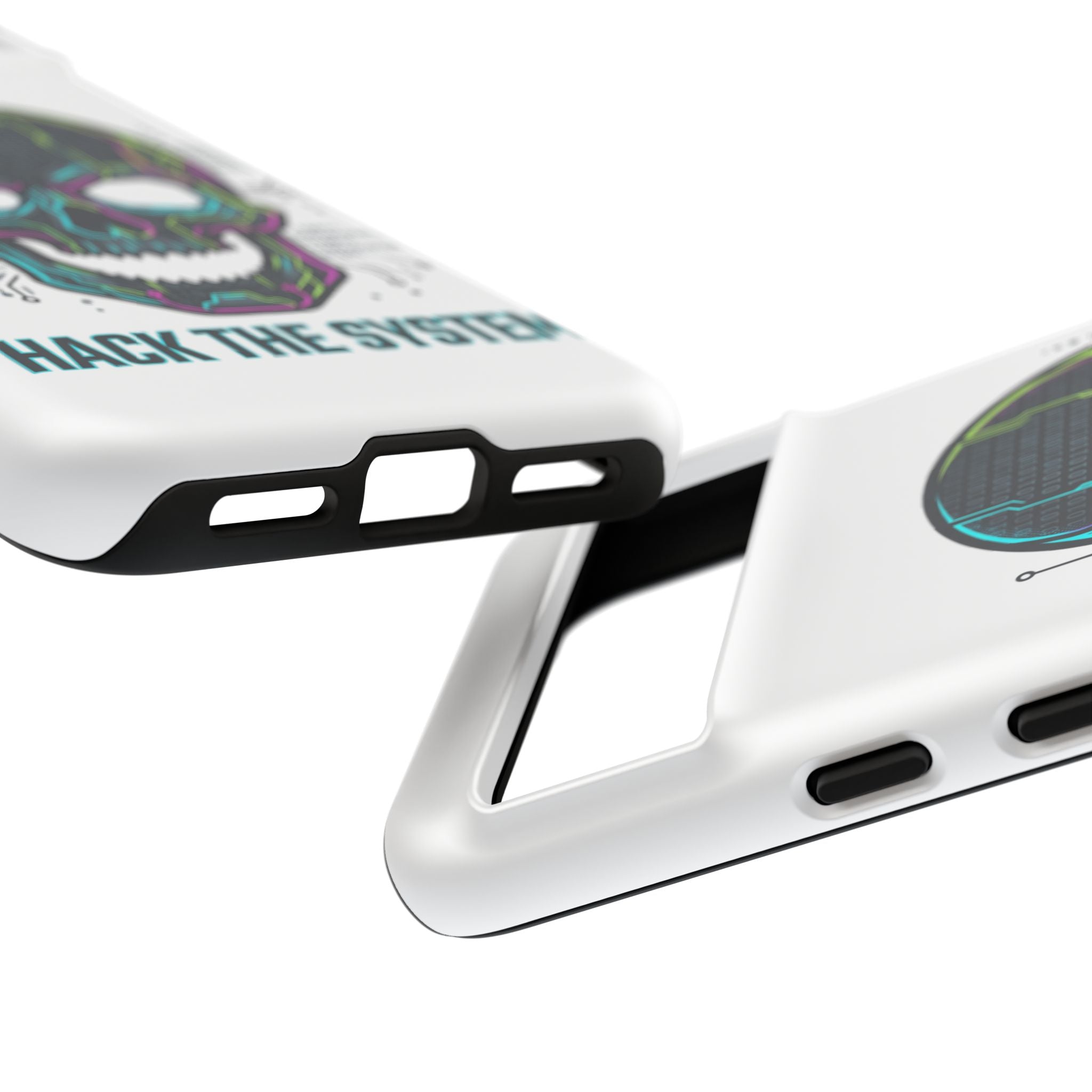 HACK THE SYSTEM Tough Cases — Protective Phone Case with Bold Slogan