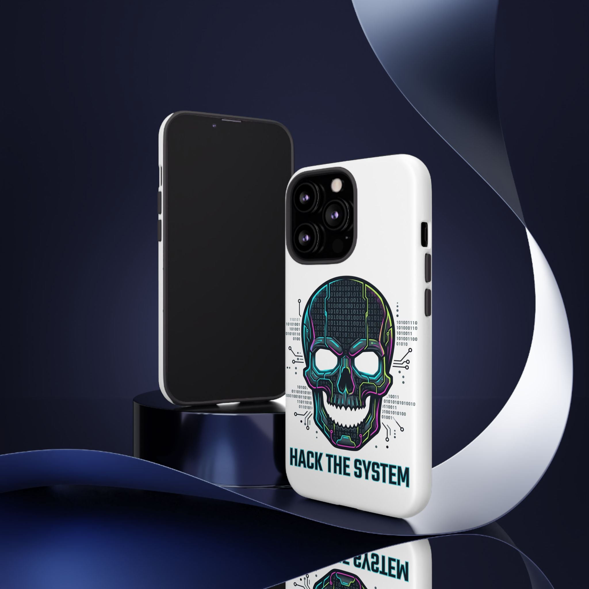 HACK THE SYSTEM Tough Cases — Protective Phone Case with Bold Slogan