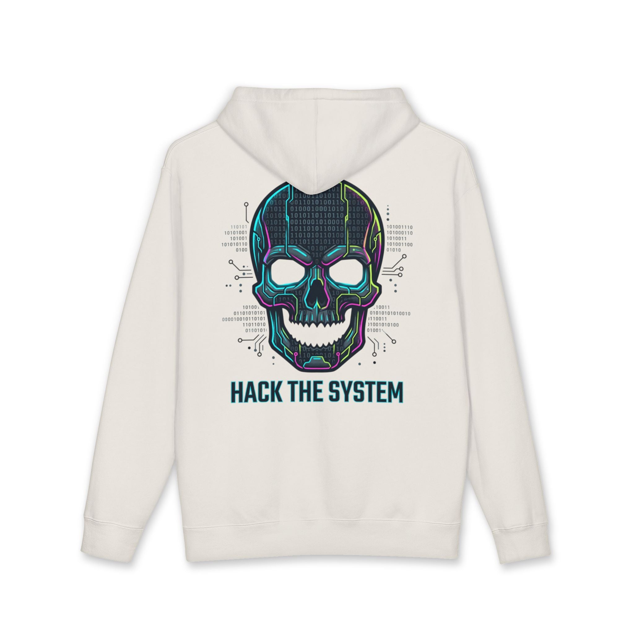 Hoodie — 'Hack the System' Cyber Skull Tech Hoodie