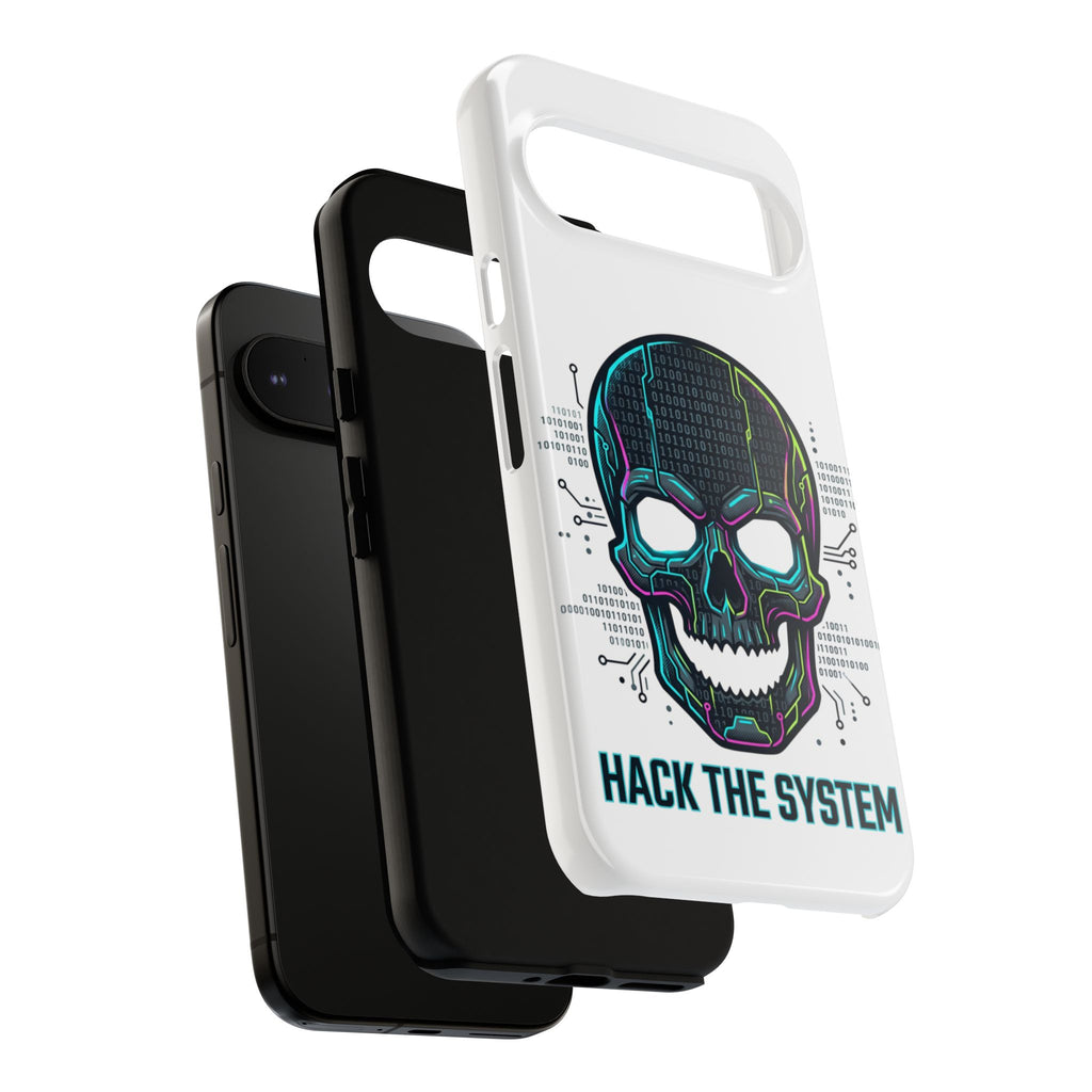 HACK THE SYSTEM Tough Cases — Protective Phone Case with Bold Slogan