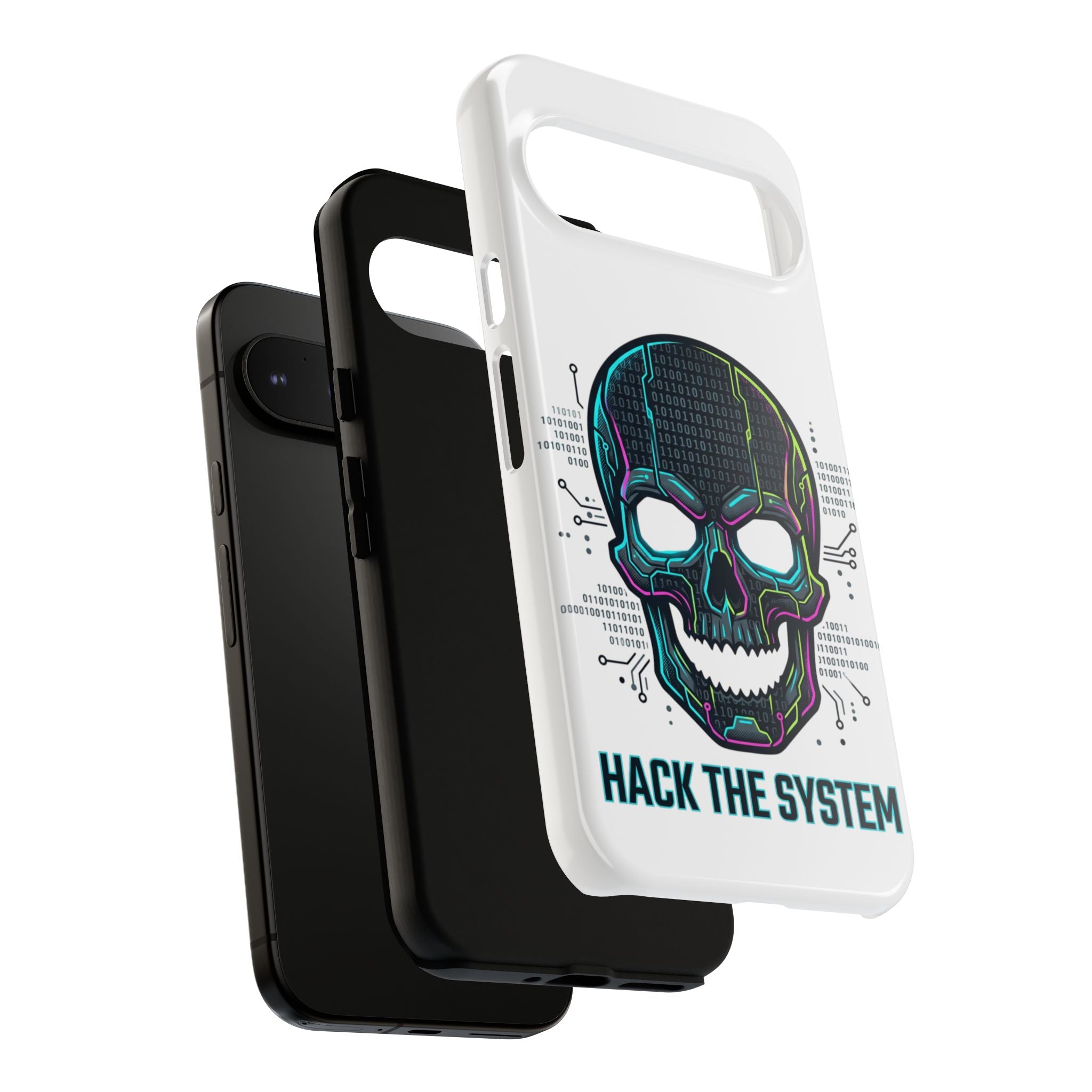 HACK THE SYSTEM Tough Cases — Protective Phone Case with Bold Slogan