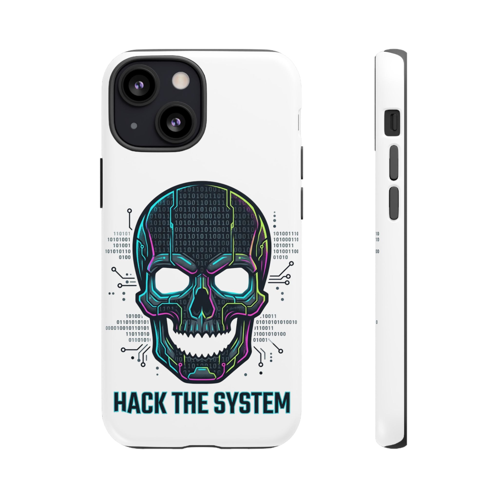 HACK THE SYSTEM Tough Cases — Protective Phone Case with Bold Slogan