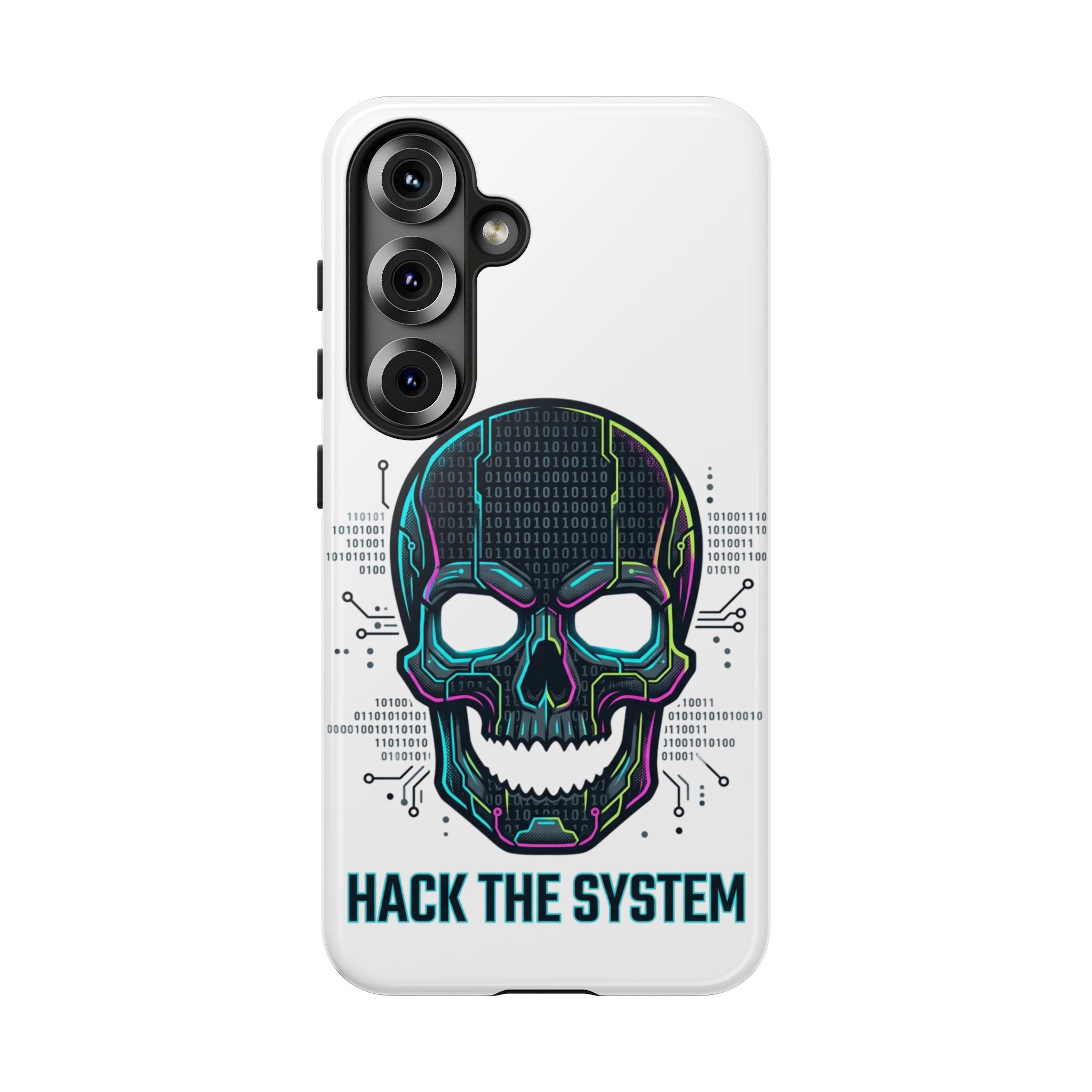 HACK THE SYSTEM Tough Cases — Protective Phone Case with Bold Slogan