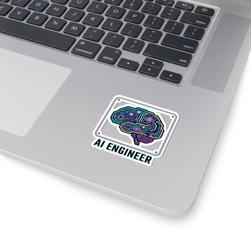 AI Engineer Circuit Brain Sticker | Kiss-Cut Sticker