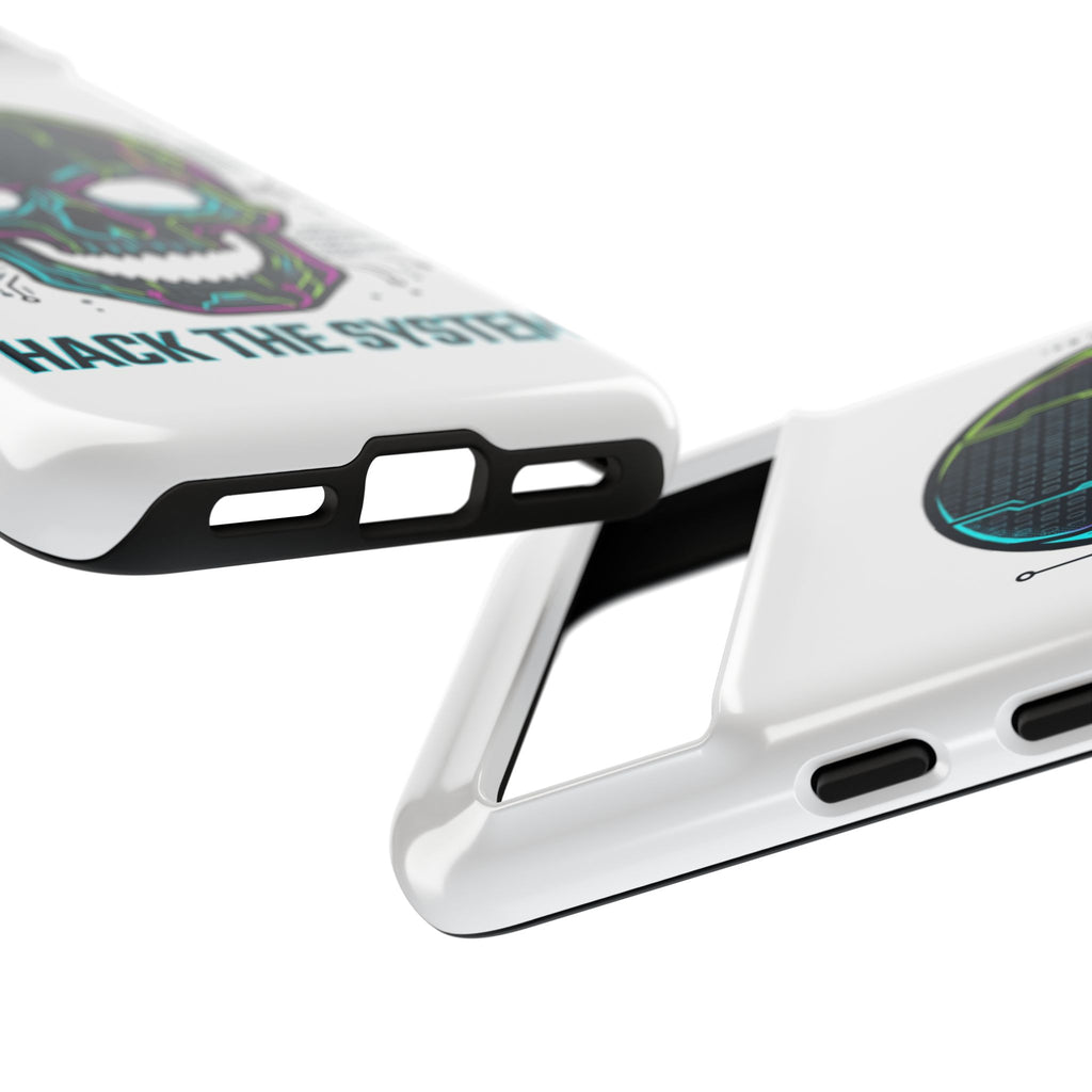 HACK THE SYSTEM Tough Cases — Protective Phone Case with Bold Slogan