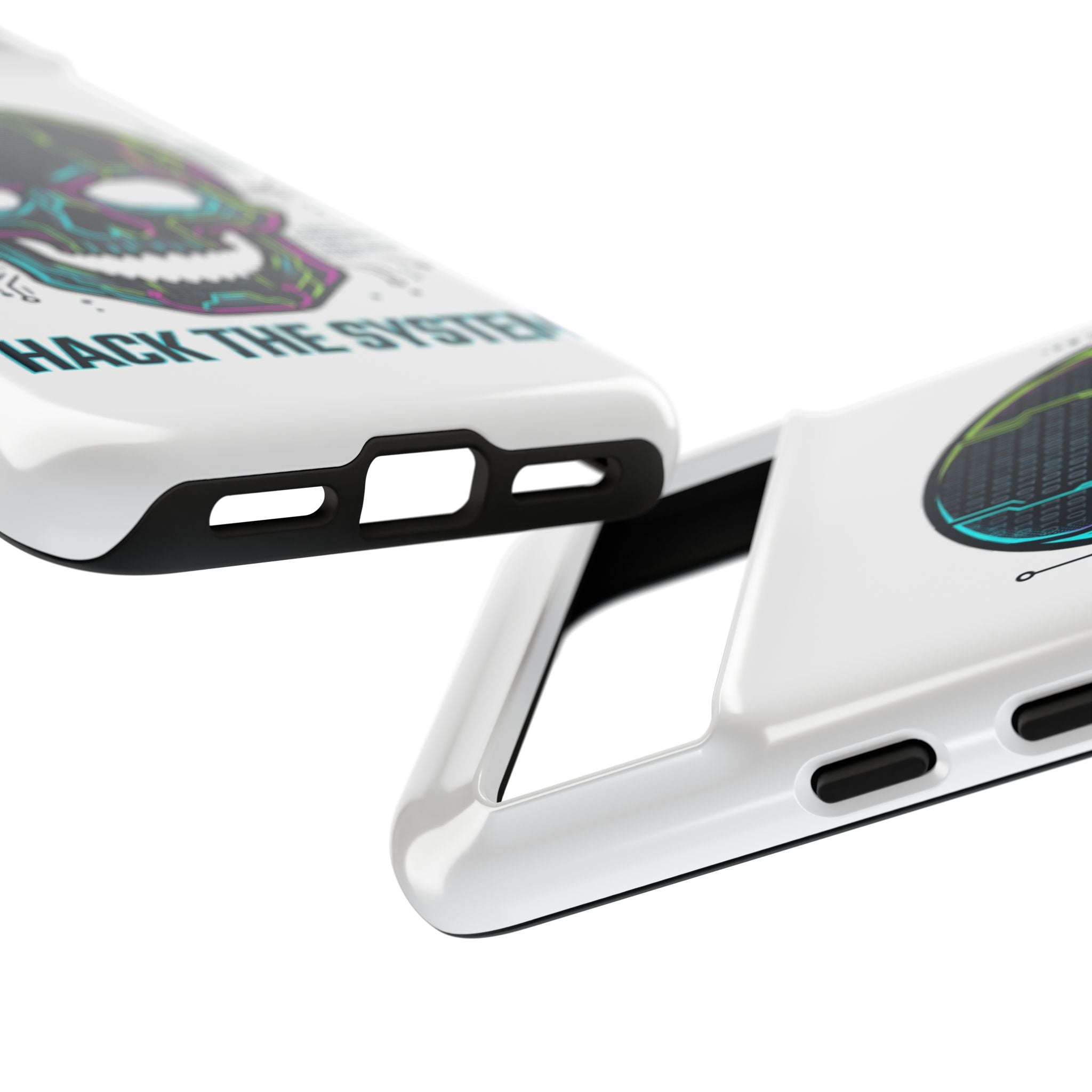 HACK THE SYSTEM Tough Cases — Protective Phone Case with Bold Slogan