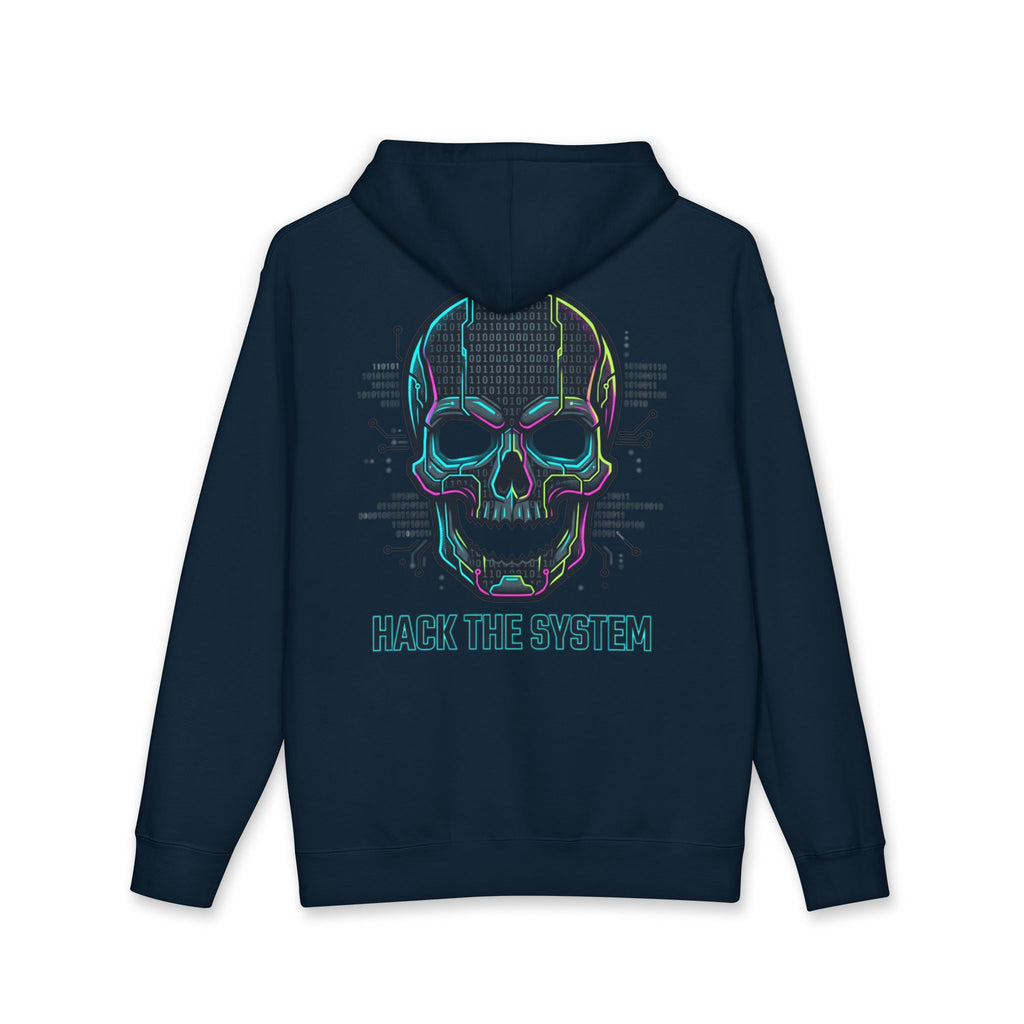 Hoodie — 'Hack the System' Cyber Skull Tech Hoodie