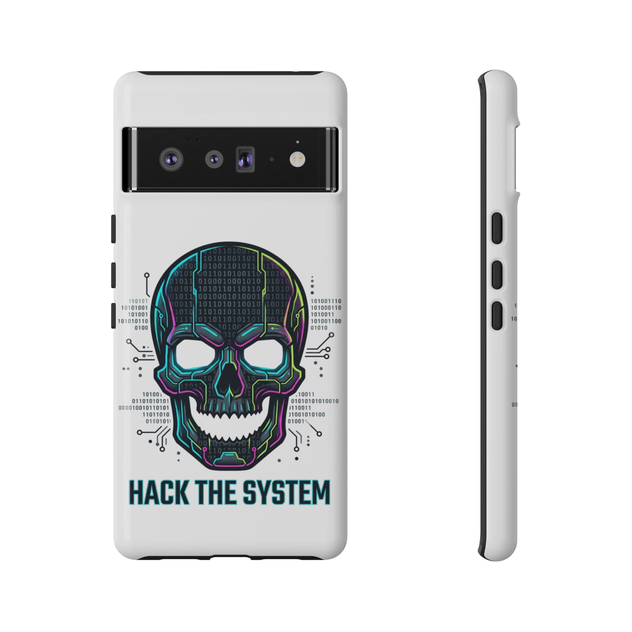 HACK THE SYSTEM Tough Cases — Protective Phone Case with Bold Slogan